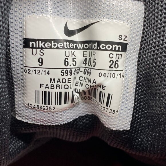 Nike Air Black Leather Classic Athletic Sneakers | Size 9 - Picture 3 of 7